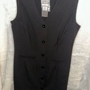 Sharagano NY Black Sleeveless Dress/Vest